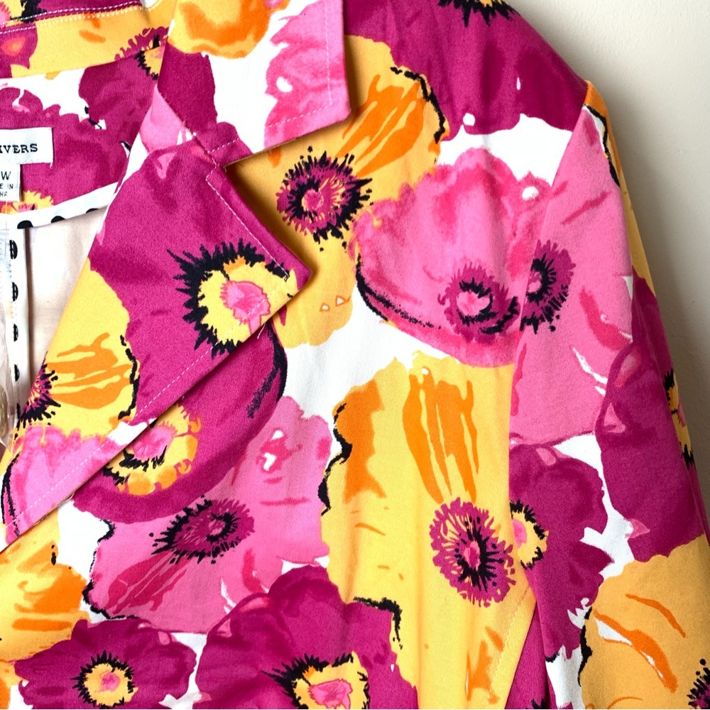 Joan Rivers‎ Pink & Yellow Floral Blazer - Picture 3 of 14